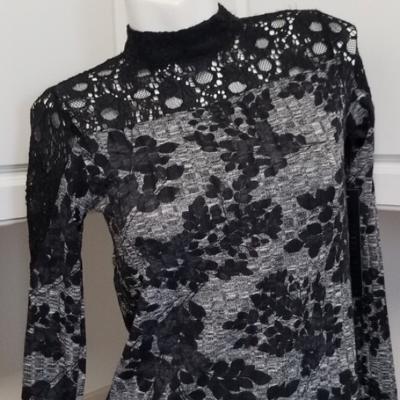 Always Indigo Floral shirt with lace - Picture 1 of 4